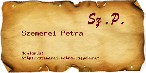 Szemerei Petra névjegykártya