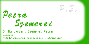 petra szemerei business card